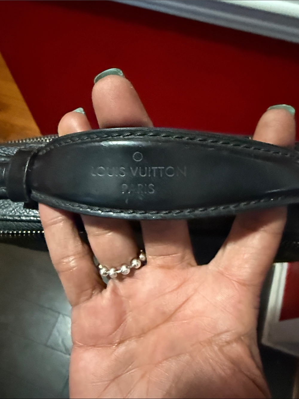Louis Vuitton Men's Black Monogram Toiletry Pouch with Silver Hardware no strap - Picture 7 of 12